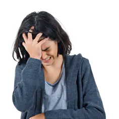 Woman sitting and feeling low