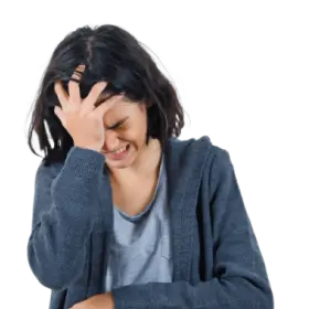 Woman sitting and feeling low